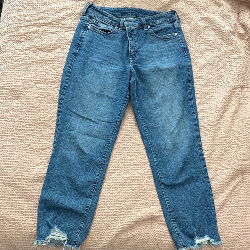 Time and Tru Distressed Blue Ankle Jeans